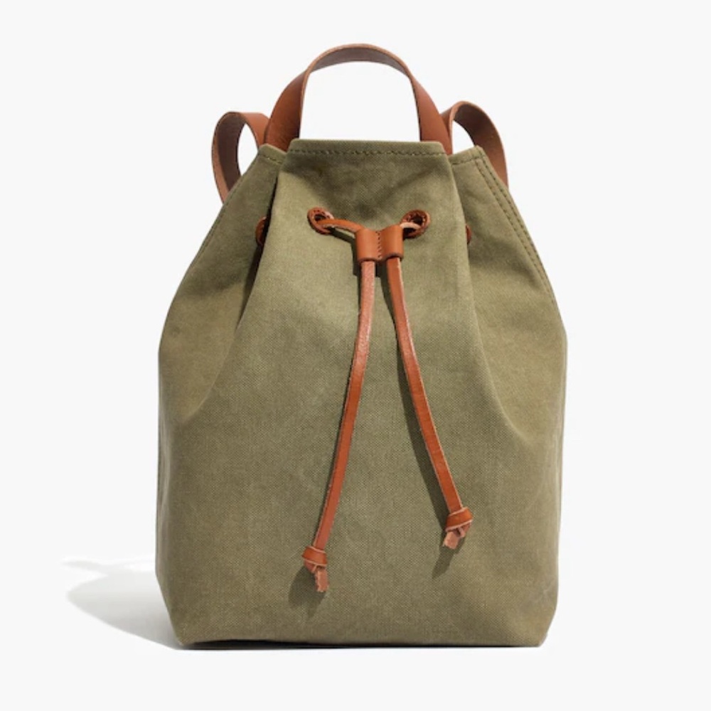 Madewell Canvas Backpack with Leather Straps